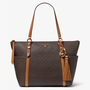 Michael Kors Sullivan Large Logo Top-Zip Tote Bag